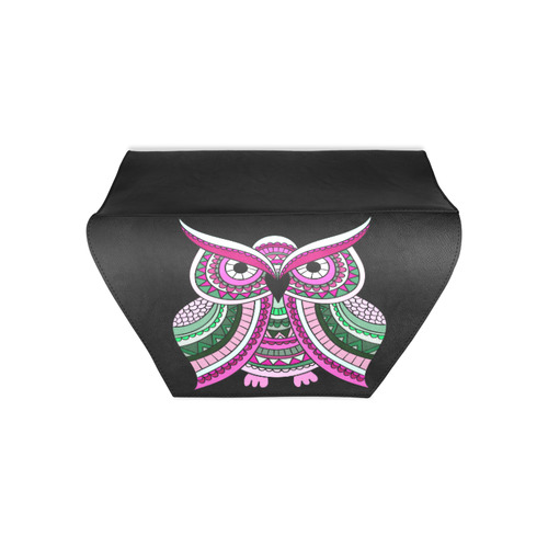 Beautiful Pink Green Ethnic Owl Nature Clutch Bag (Model 1630)