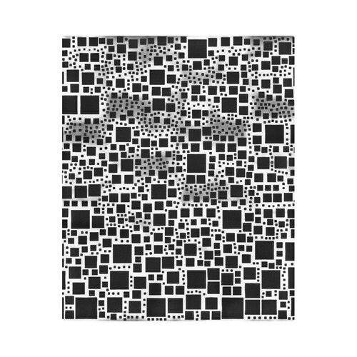 block on block B&W Duvet Cover 86"x70" ( All-over-print)