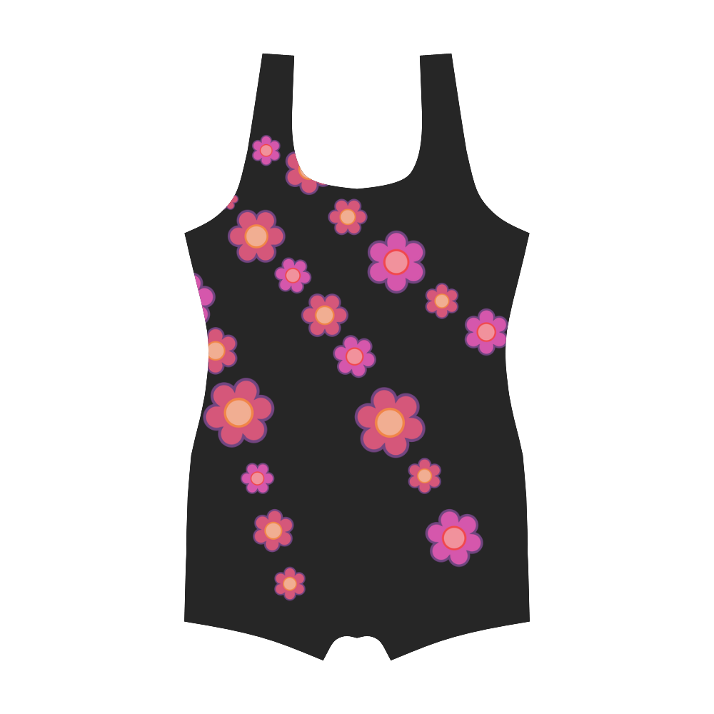 Pink Blossom Flowers Classic One Piece Swimwear (Model S03) | ID: D899642