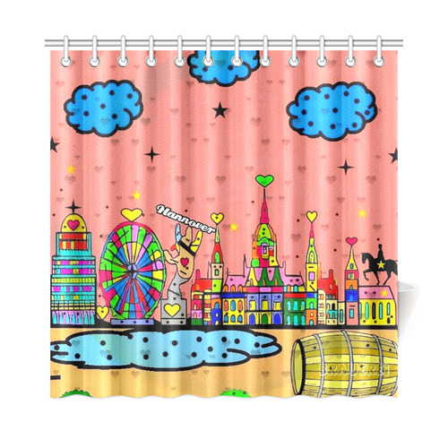 Hannover Popart by Nico Bielow Shower Curtain 72"x72"