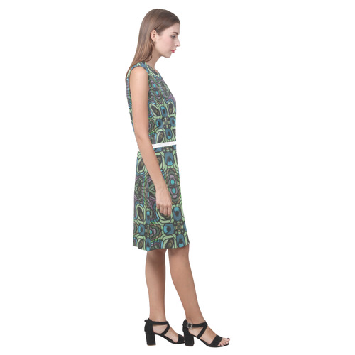stained Glass Eos Women's Sleeveless Dress (Model D01)