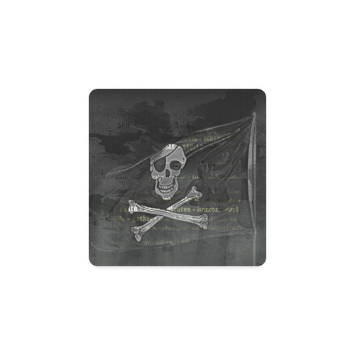 Vintage Skull Pirates Flag Square Coaster