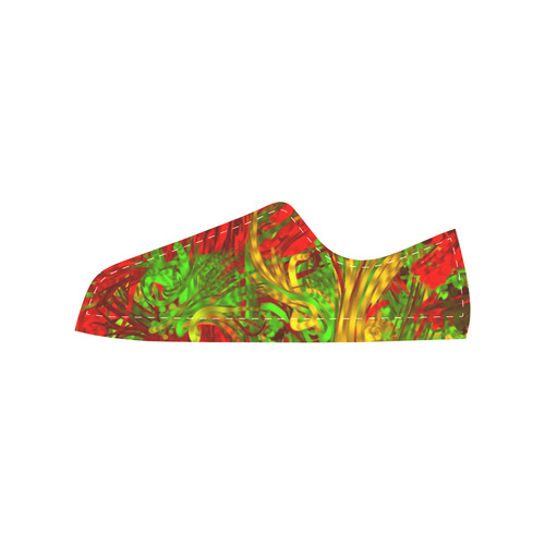 hot liquid abstract plastic C Men's Classic Canvas Shoes/Large Size (Model 018)