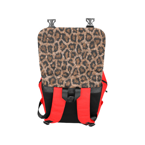 Brown Cheetah Print Bookbag Casual Shoulders Backpack (Model 1623)