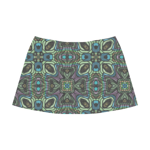 stained Glass Mnemosyne Women's Crepe Skirt (Model D16)