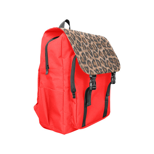 Brown Cheetah Print Bookbag Casual Shoulders Backpack (Model 1623)