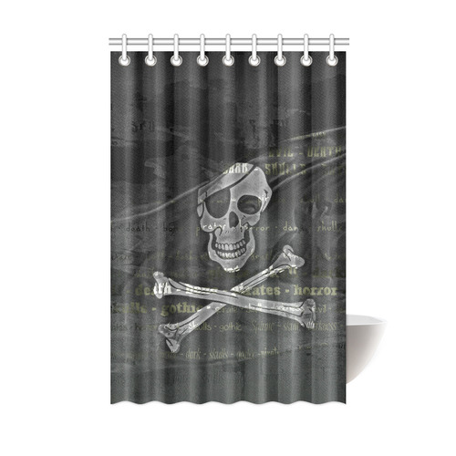 Vintage Skull Pirates Flag Shower Curtain 48"x72"