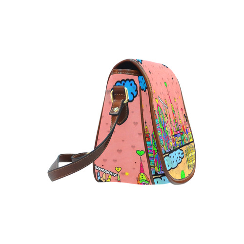 Hannover Popart by Nico Bielow Saddle Bag/Large (Model 1649)