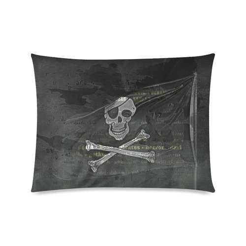 Vintage Skull Pirates Flag Custom Picture Pillow Case 20"x26" (one side)