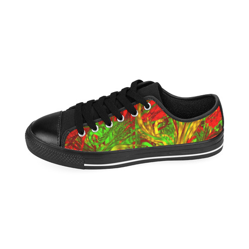 hot liquid abstract plastic C Men's Classic Canvas Shoes/Large Size (Model 018)