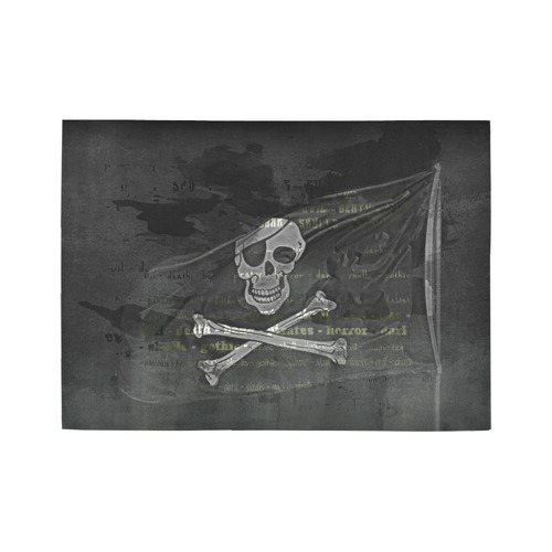 Vintage Skull Pirates Flag Area Rug7'x5'