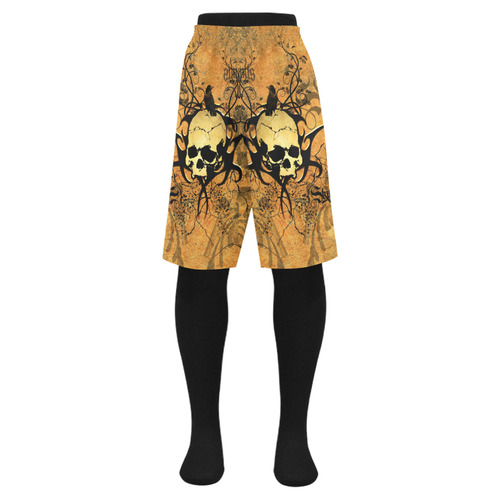 Awesome skull with tribal Men's Swim Trunk (Model L21)