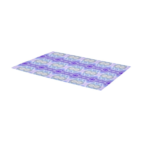 Light Blue Purple White Girly Pattern Area Rug 7'x3'3''