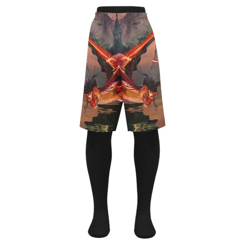 Awesome red flying dragon