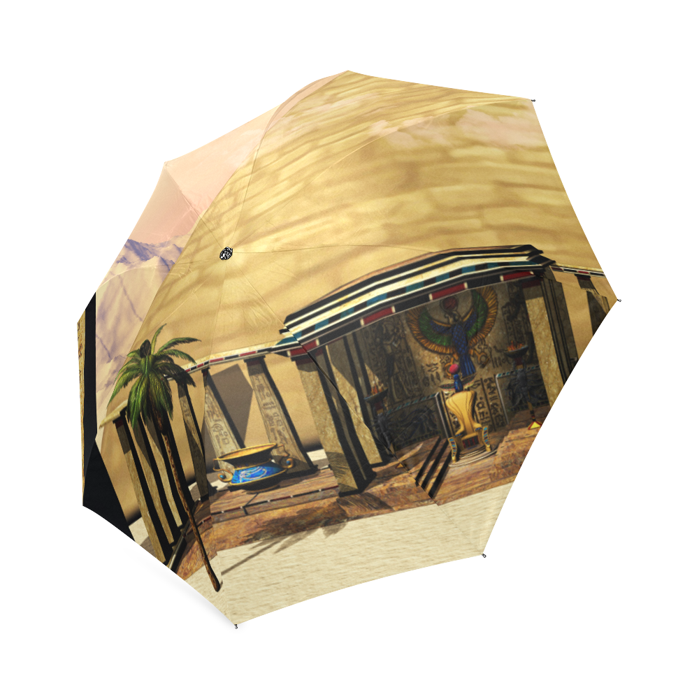Awesome egyptian temple Foldable Umbrella (Model U01) ID D903505