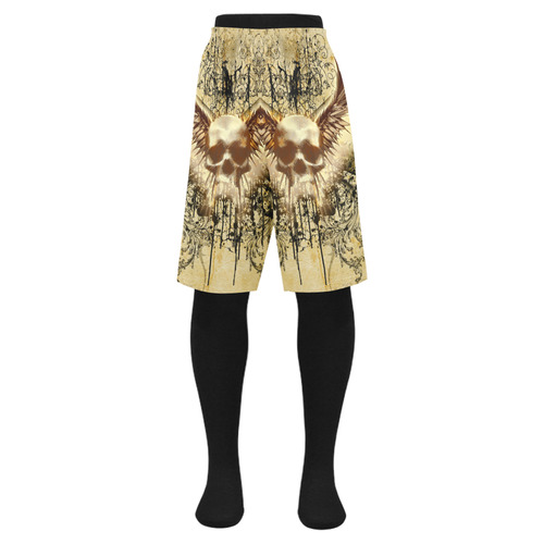 Amazing skull, wings and grunge Men's Swim Trunk (Model L21)