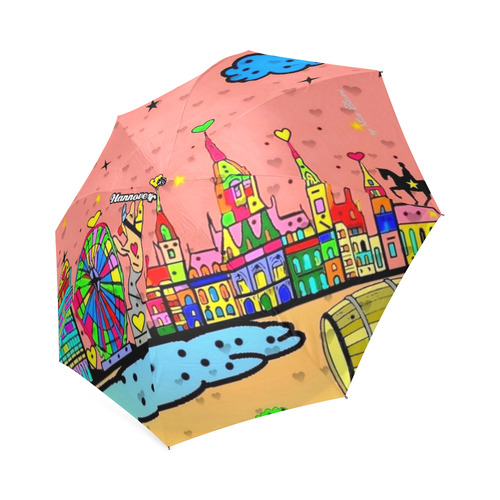 Hannover Popart by Nico Bielow Foldable Umbrella (Model U01)