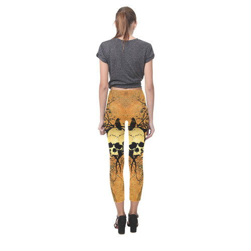 Awesome skull with tribal Capri Legging (Model L02)