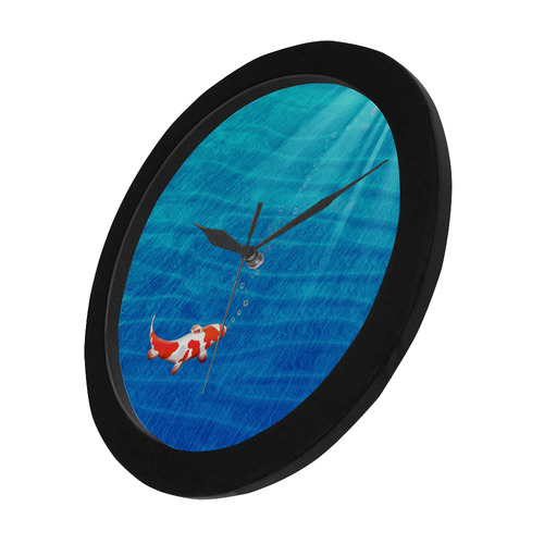 the last koi Circular Plastic Wall clock