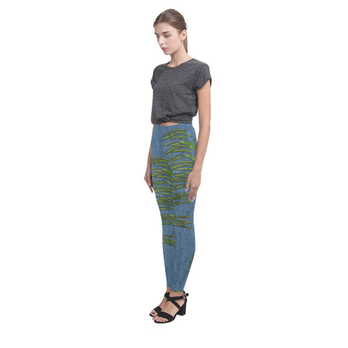 Torn Look Denim Jeans - Halloween - Alien Skin Cassandra Women's Leggings (Model L01)