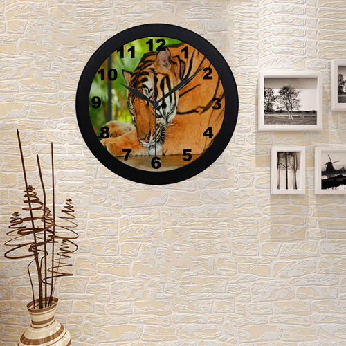 Sleeping Tiger Circular Plastic Wall clock