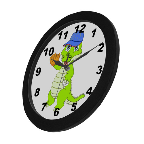 Baseball Gator Circular Plastic Wall clock
