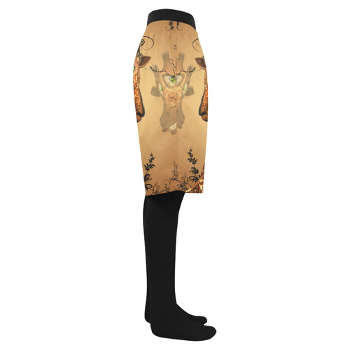 Cute giraffe in the fantasy wood Men's Swim Trunk (Model L21)