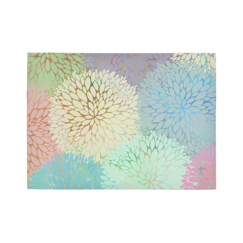 Abstract Floral Petals-2-a Area Rug7'x5'