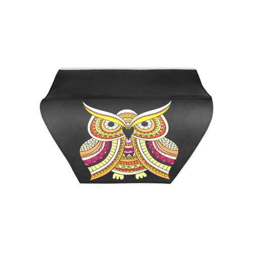 Yellow Green Red Ethnic Owl Nature Clutch Bag (Model 1630)