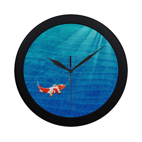 the last koi Circular Plastic Wall clock