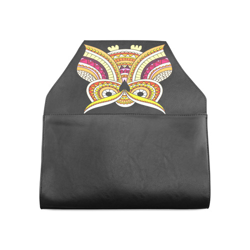 Yellow Green Red Ethnic Owl Nature Clutch Bag (Model 1630)