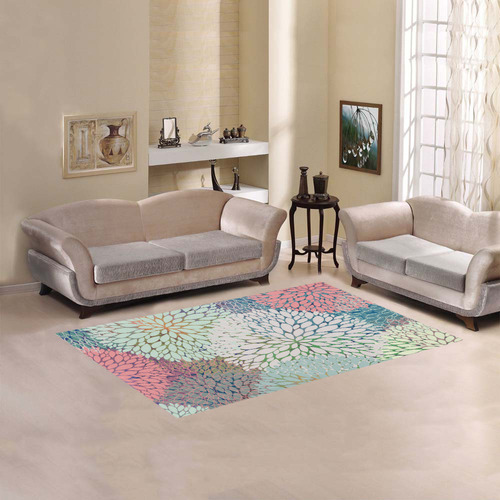 Abstract Floral Petals Area Rug 5'x3'3''