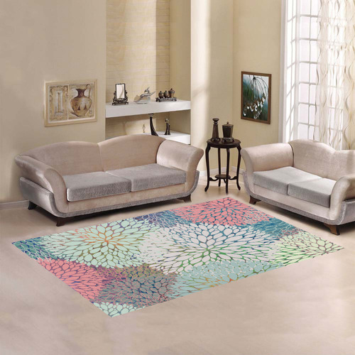 Abstract Floral Petals-a Area Rug7'x5'