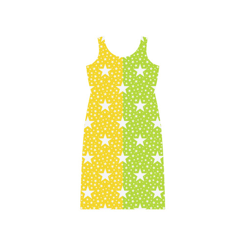 Only two Colors: Sun Yellow - Spring Green Phaedra Sleeveless Open Fork Long Dress (Model D08)