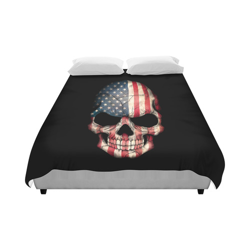 American Flag Skull Duvet Cover 86"x70" ( All-over-print)