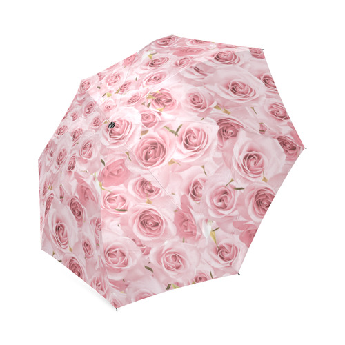 Rose roses floral flowers- Pink pattern Foldable Umbrella (Model U01)