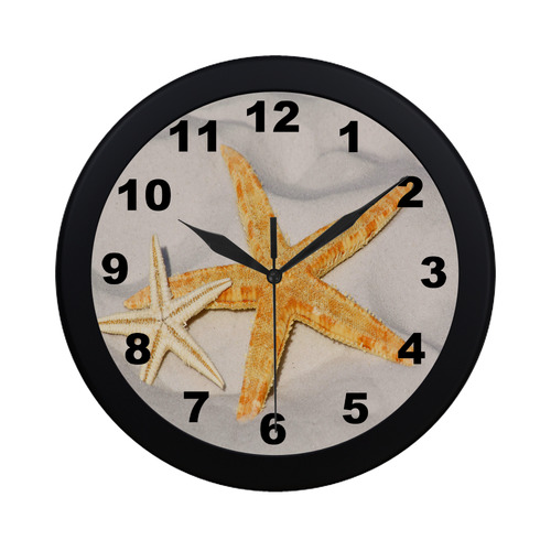 Starfish Pair Circular Plastic Wall clock