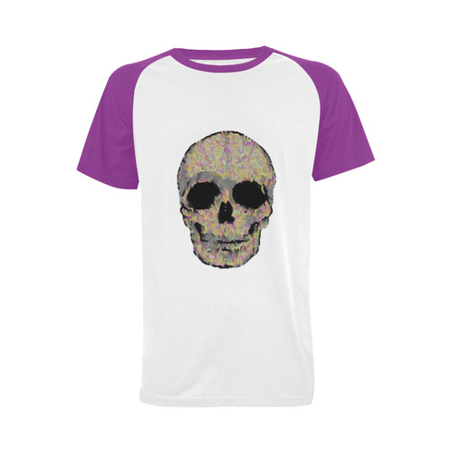 The Living Skull Men's Raglan T-shirt Big Size (USA Size) (Model T11)