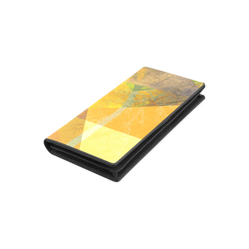 Yellow Gold P24-3B-W4_ Women's Leather Wallet (Model 1611)