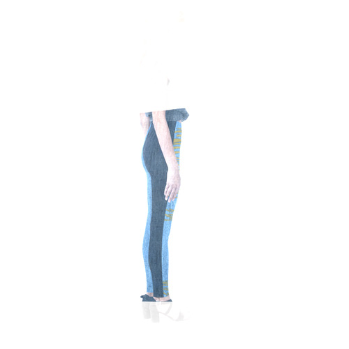Torn Look Denim Jeans - Halloween - Dark Skin Cassandra Women's Leggings (Model L01)