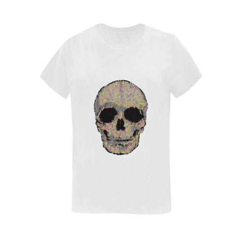 The Living Skull Women's T-Shirt in USA Size (Two Sides Printing)