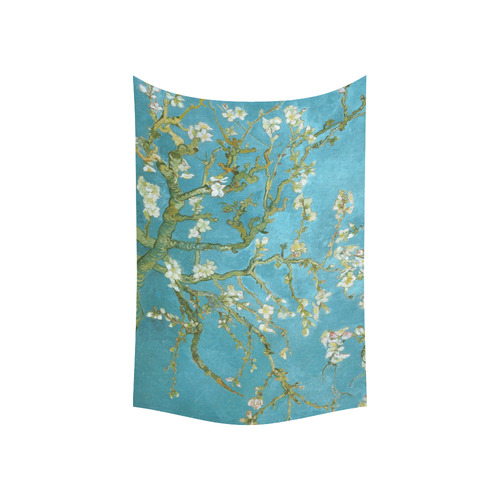 Vincent Van Gogh Blossoming Almond Tree Cotton Linen Wall Tapestry 60"x 40"