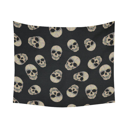 The Living Skull Cotton Linen Wall Tapestry 60"x 51"