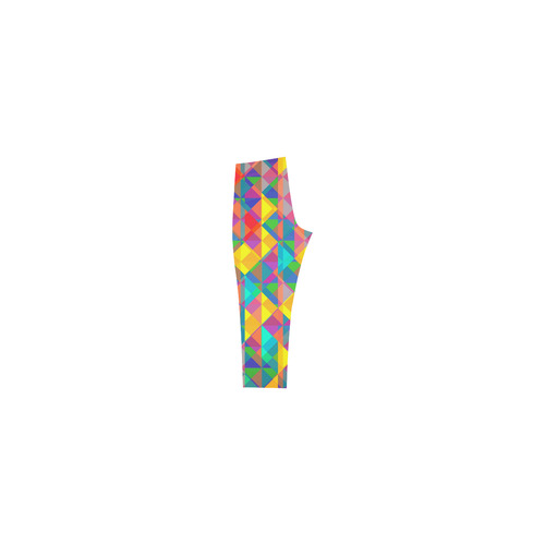 Colorful Abstract Christmas New Year Celebration Capri Legging (Model L02)