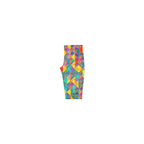 Colorful Abstract Christmas New Year Celebration Hestia Cropped Leggings (Model L03)