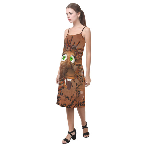 Sweet, happy giraffe Alcestis Slip Dress (Model D05)