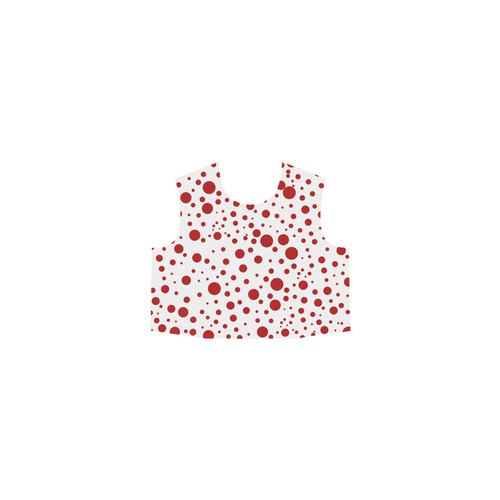 Red Polka Dots with Black Eos Women's Sleeveless Dress (Model D01)