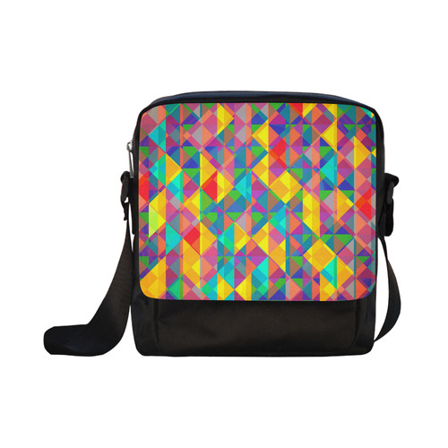 Colorful Abstract Christmas New Year Celebration Crossbody Nylon Bags (Model 1633)