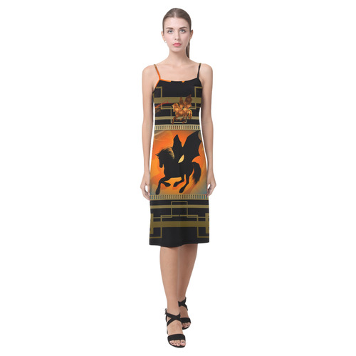 Unicorn silhouette Alcestis Slip Dress (Model D05)