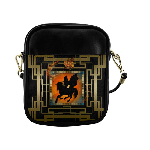 Unicorn silhouette Sling Bag (Model 1627)